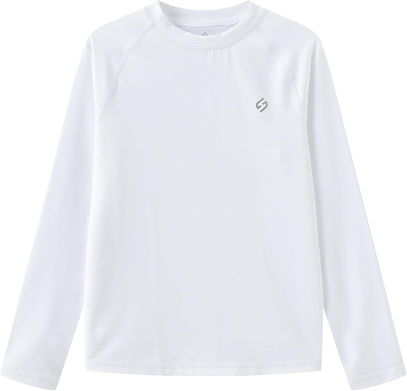 HODOSPORTS Boys UPF 50+ Rash Guard Swim Shirts Long Sleeve Quick Dry UV Protection Sun T-Shirts | Amazon (US)