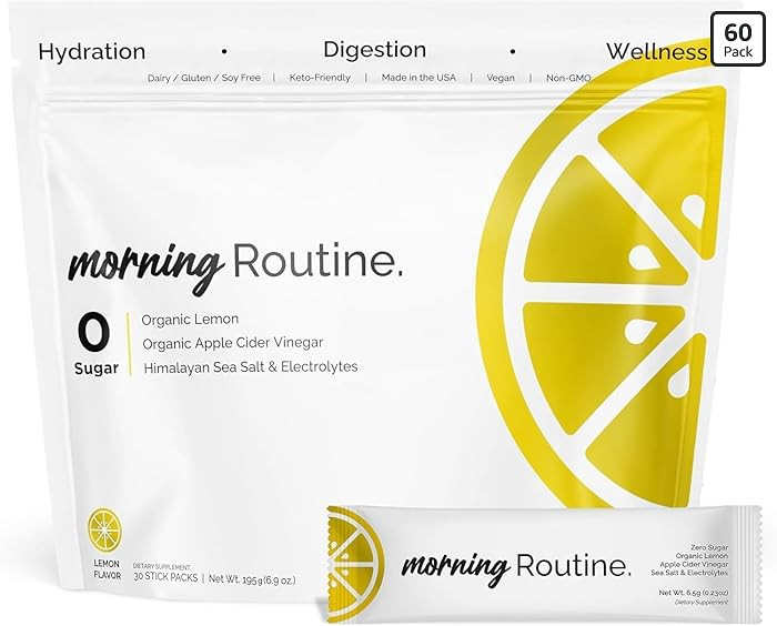 ROUTINE Morning Daily Hydration | Electrolyte Powder Packets with Apple Cider Vinegar, Lemon, and... | Amazon (US)