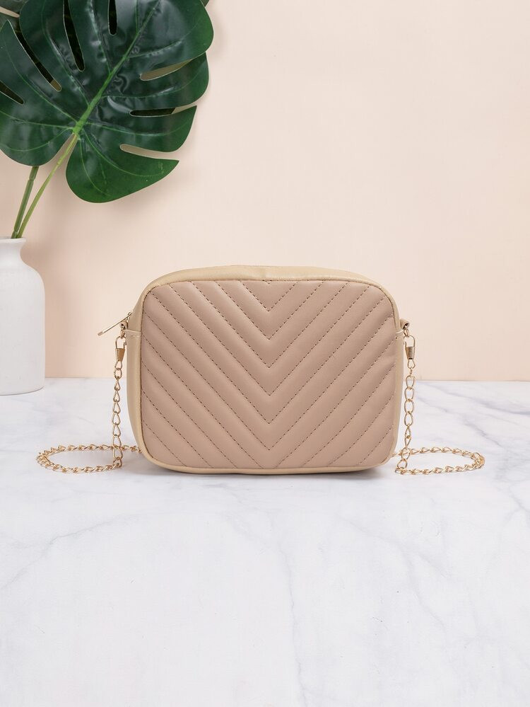 Mini Chain Strap Quilted Square Bag | SHEIN