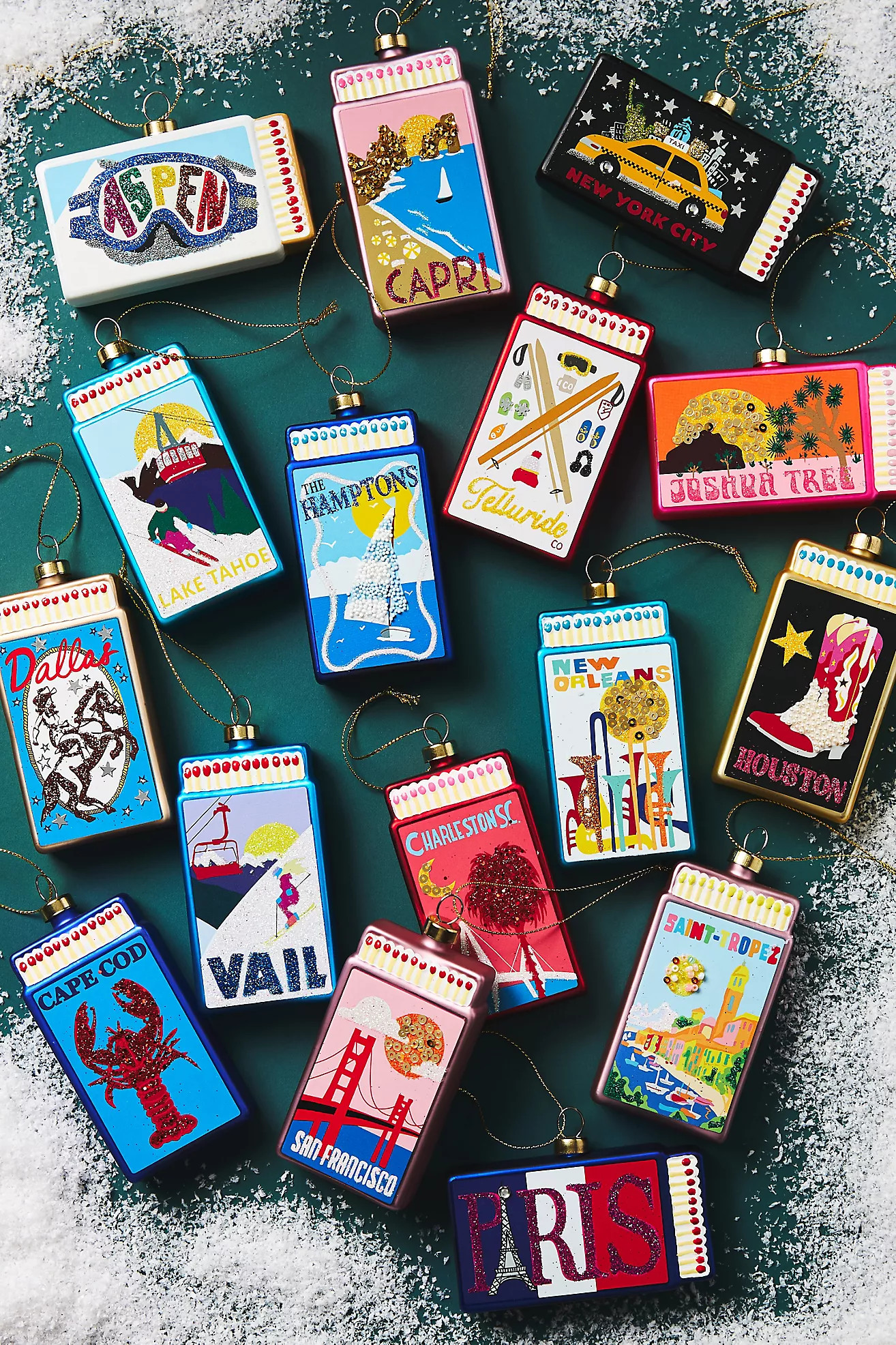 Furbish Studio Destination Matchbook Glass Ornament | Anthropologie (US)