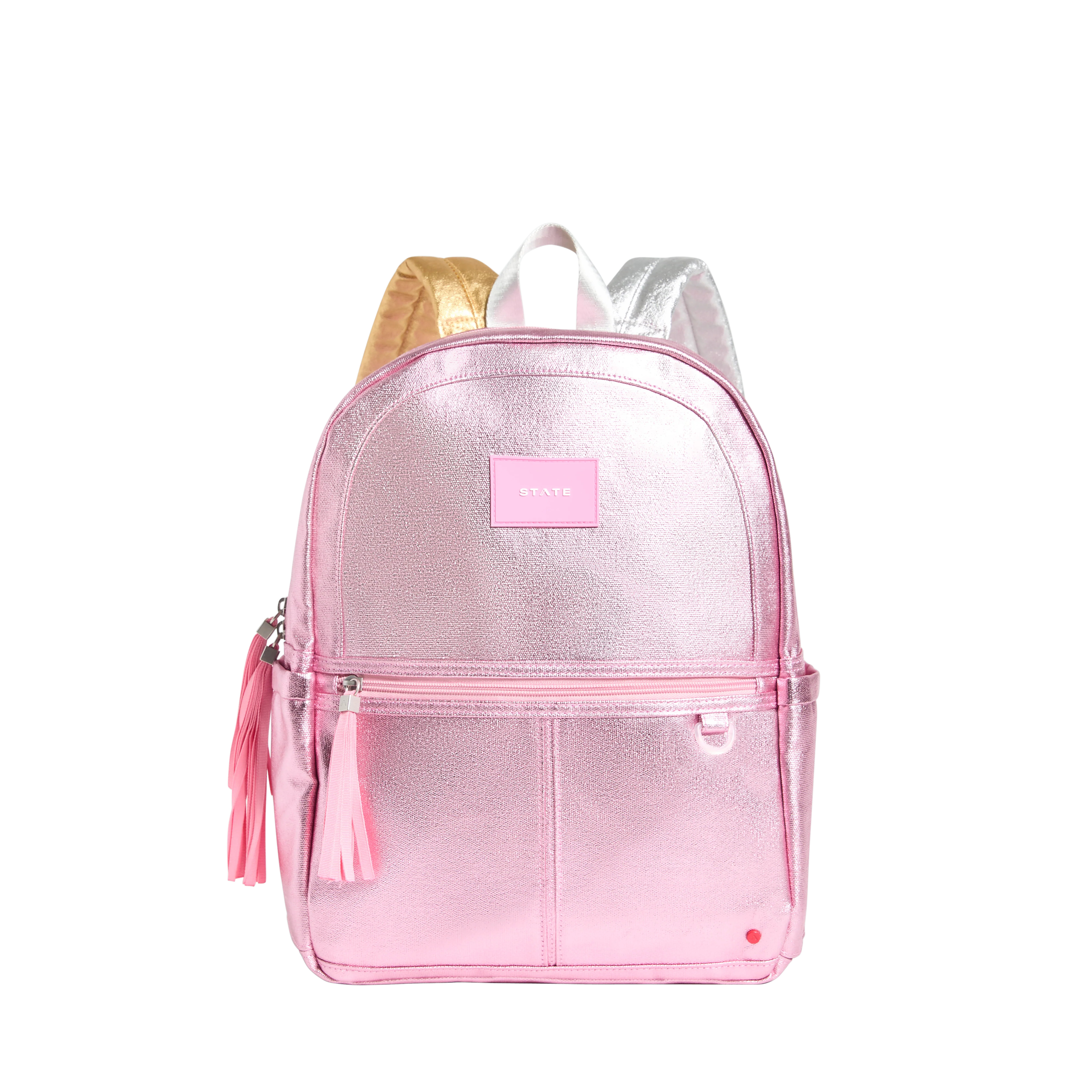 STATE Bags | Kane Kids Travel Backpack Metallic Pink/Silver | Back to School | Travel Backpack | STATE Bags