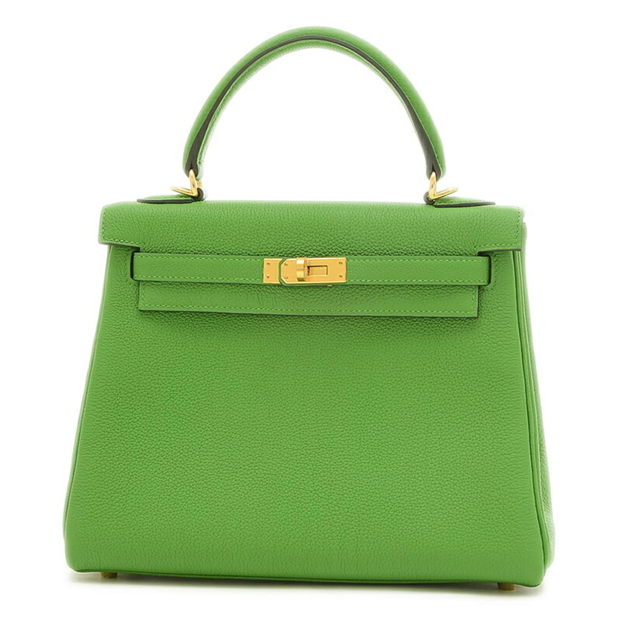 Hermes Vert Togo Leather Handbag Shoulder Bag (Pre-Owned) | Shop Simon