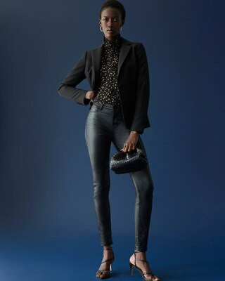 High-Rise Coated Skinny Jeans | White House Black Market