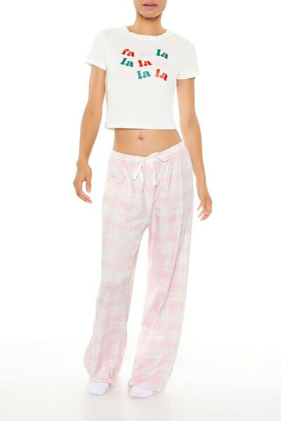 Fa La La Tee & Pants Pajama Set | Forever 21