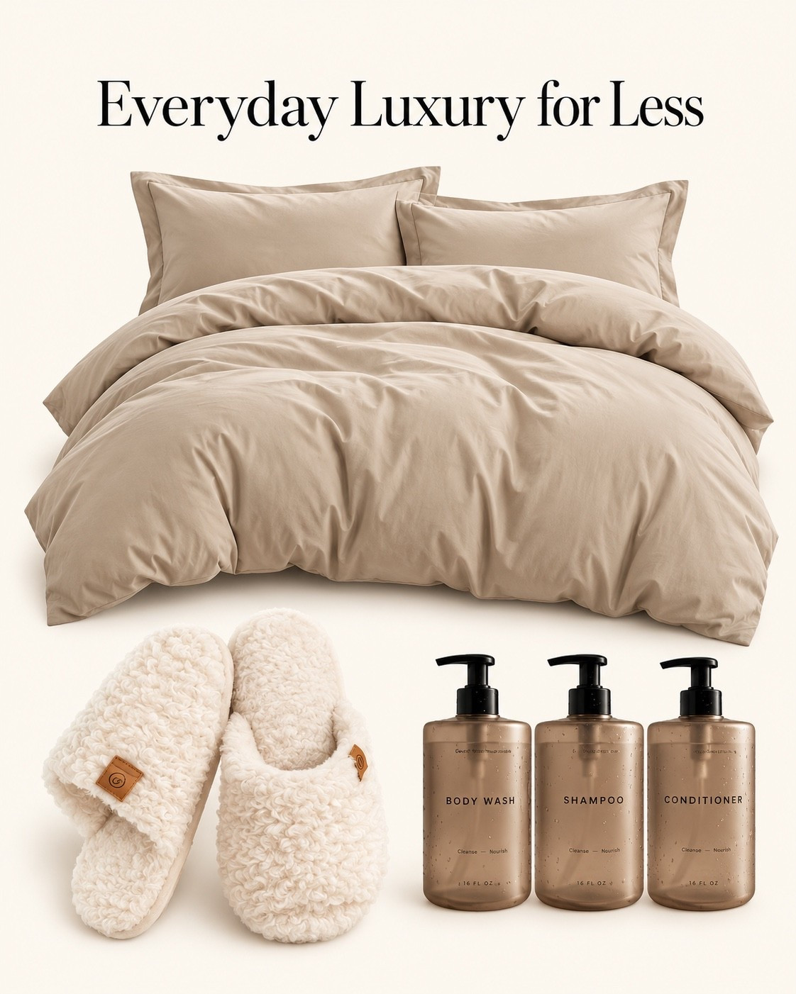 Everyday Luxury for Less | Early Amazon Prime Deals

Neutral bedding, plush ivory slippers, and matching refillable shower dispensers for a cozy bedroom and bath refresh. Shop these early Amazon Prime deals to bring a little hotel luxury home on a budget.

#LTKdayinmylife #LTKHome #LTKSaleAlert