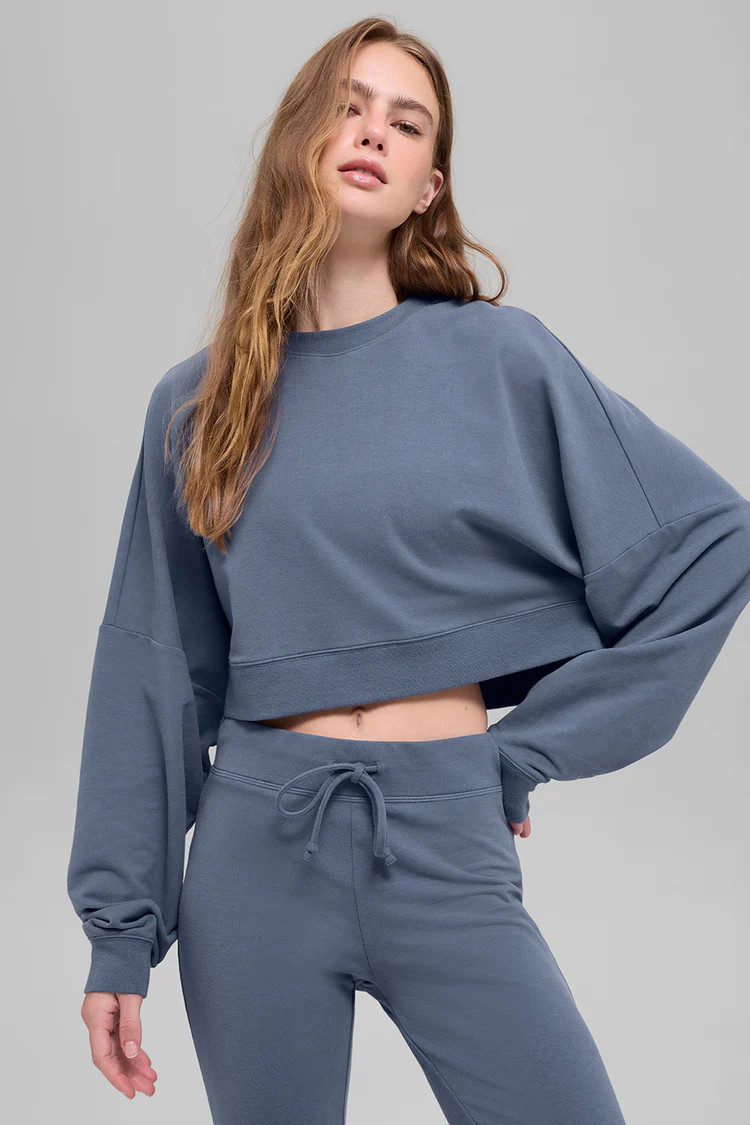 Cropped Sway Crew Neck Pullover | Alo Yoga (US)