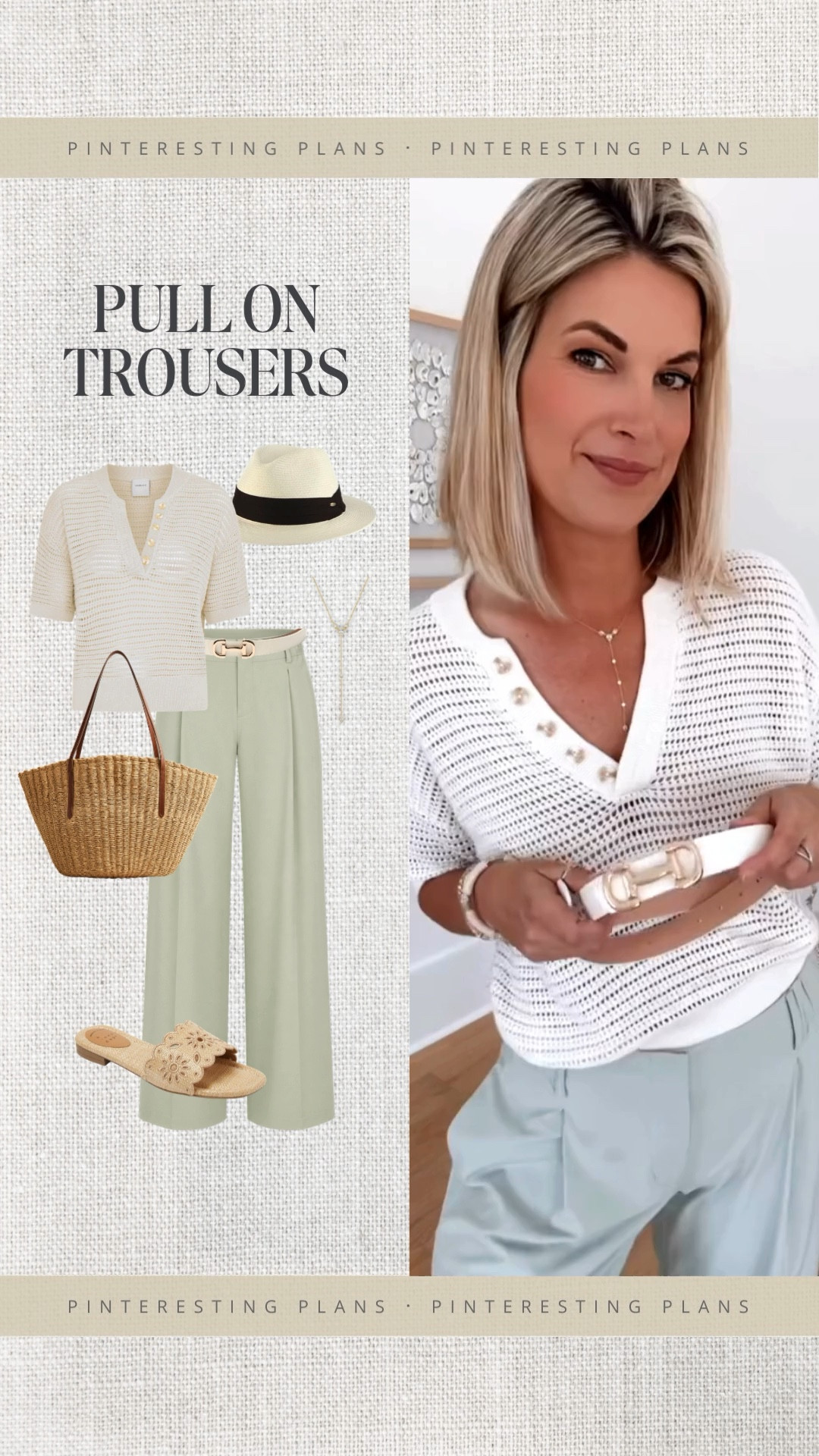 I am 5’11” wearing small long in the pull on trousers and small in the top.  Vacation outfit. Spring outfit.  

#LTKgrwm #LTKootd #LTKTall