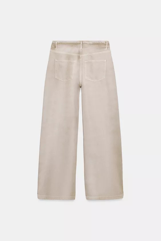 ZW COLLECTION HIGH-WAISTED WASHED EFFECT JEANS | Zara US