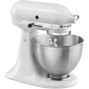 KitchenAid Classic 4.5 Qt. Tilt-Head White Stand Mixer-K45SSWH - The Home Depot | The Home Depot