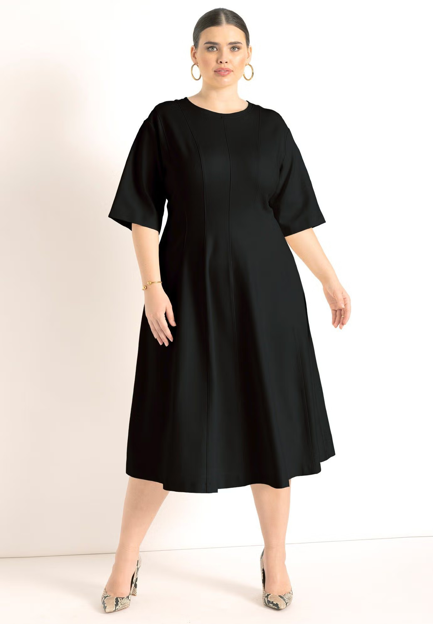 Seam Detail Ponte Work Dress | Eloquii