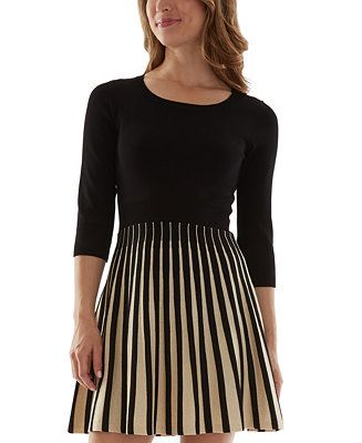 BCX Juniors' Metallic Striped Sweater Dress & Reviews - Dresses - Juniors - Macy's | Macys (US)