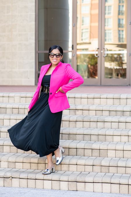 Loving this pop of color pink blazer for February!💗 

Hot pink blazer. Work ootd. Workwear. February outfit inspo. Blazer. Black dress. 

 

#LTKHoliday #LTKworkwear #LTKstyletip