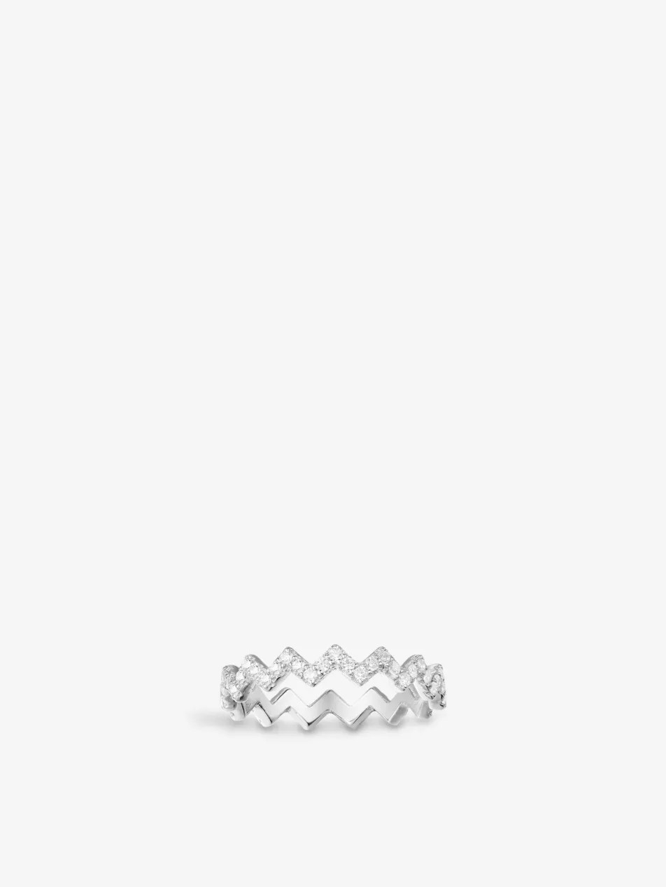Up and Down sterling silver and zirconia ring | Selfridges
