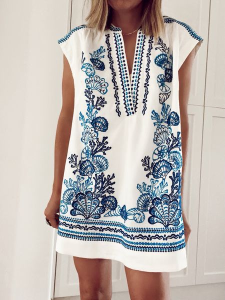 Summer linen tunic dress from Anthropologie, size small 🩵

#LTKStyleTip
