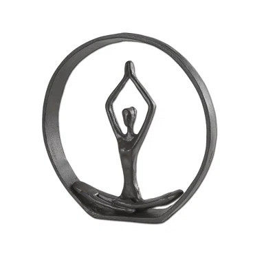 Akyria Abstract Woman in Yoga Pose Iron Sculpture | Wayfair North America