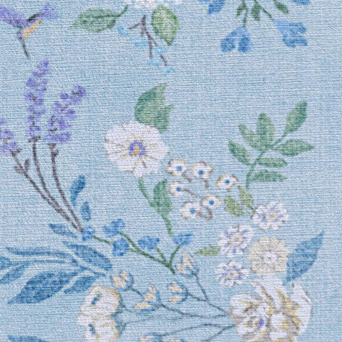 Ruggable Washable Bridgerton Aubrey Hall Garden Rug Blue | Target