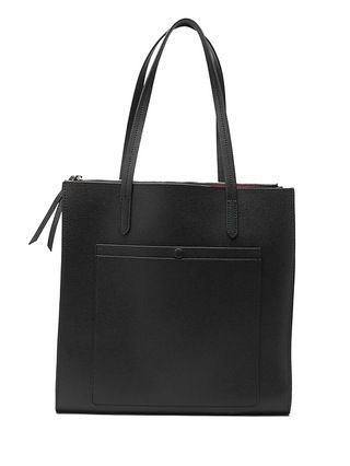 12-Hour Leather Large Tote | Banana Republic US
