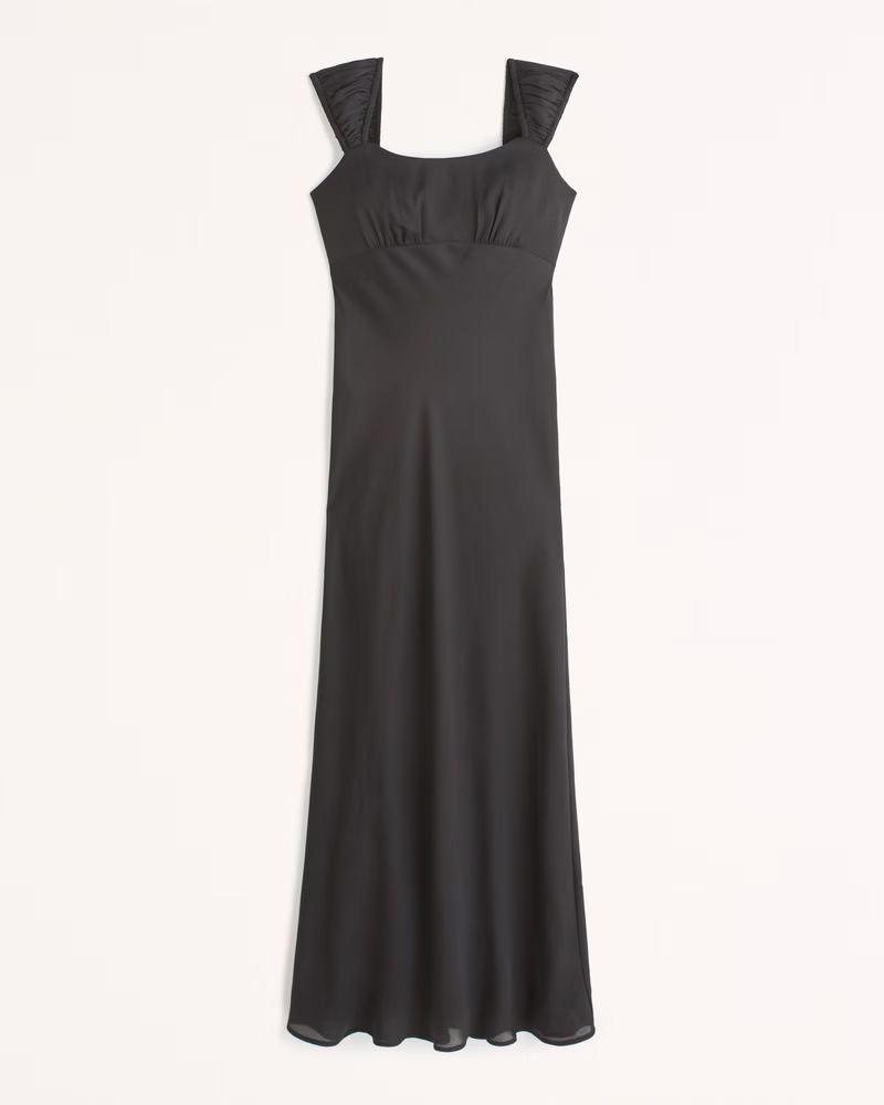 Cap Sleeve Slip Midi Dress | Abercrombie & Fitch (US)