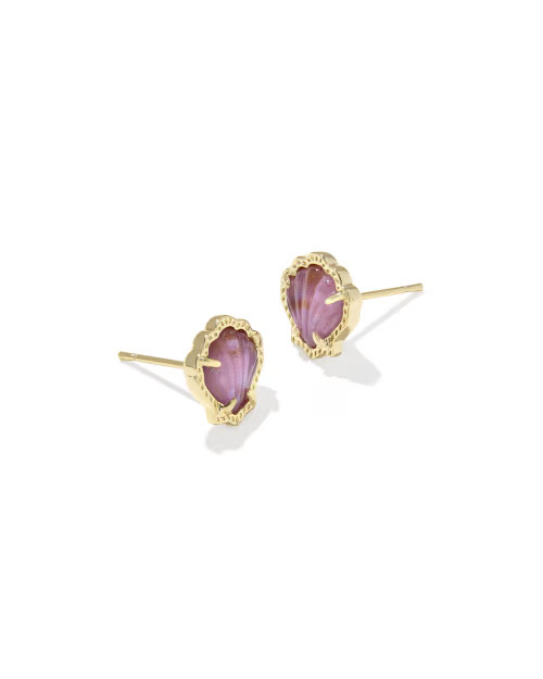 Brynne Shell Gold Stud Earrings | Kendra Scott