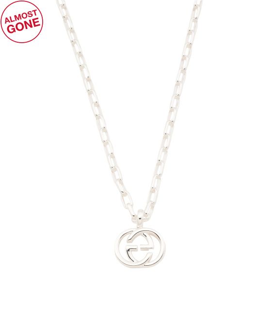 Made In Italy Sterling Silver Interlocking Necklace | TJ Maxx