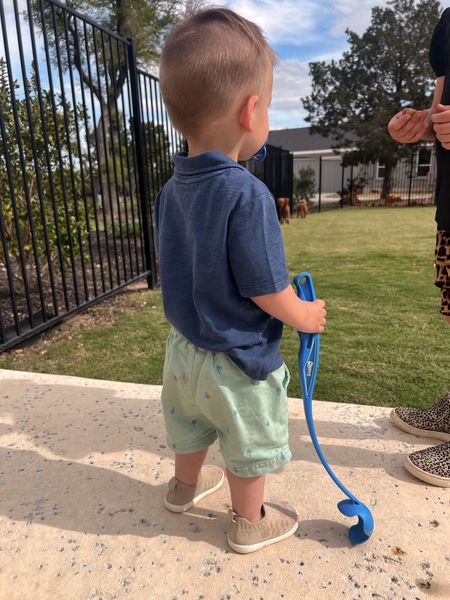 Toddler boys summer outfit from Old Navy and on sale!! These teal palm tree shorts are perfect for spring. 

#LTKkids #LTKsalealert #LTKbaby