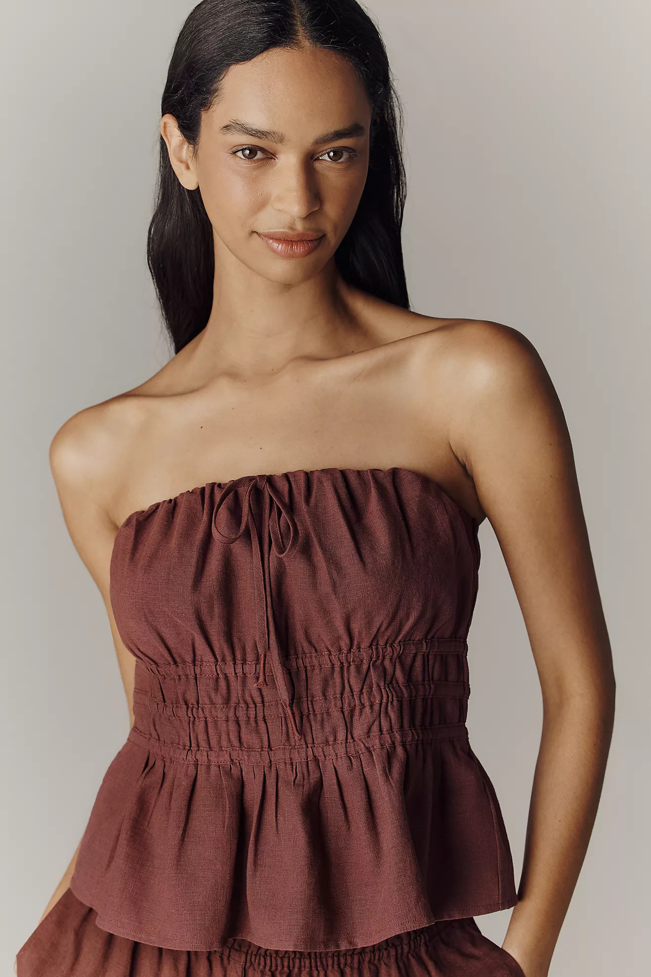 The Somerset Strapless Blouse | Anthropologie (US)