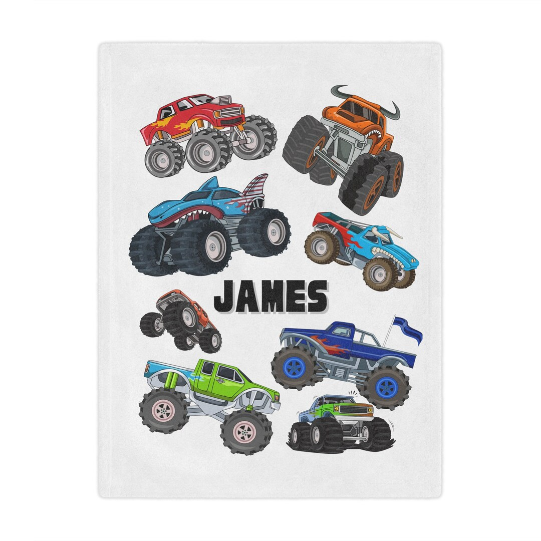 Monster Jam Blanket Customizable Monster Truck Gift - Etsy | Etsy (US)