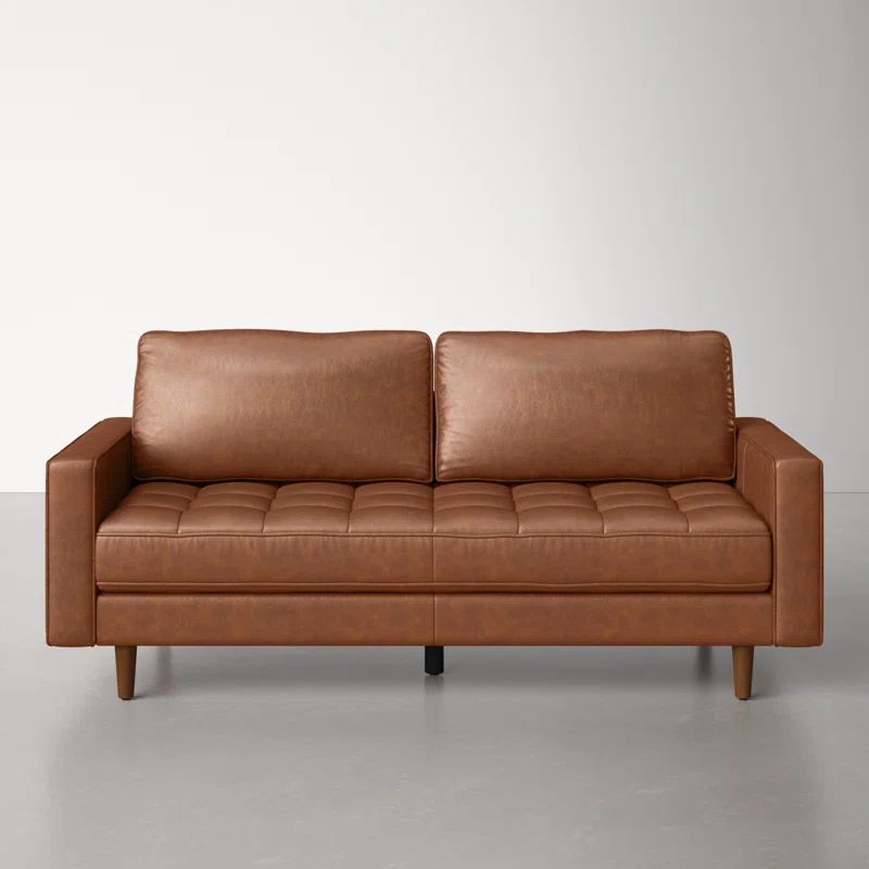 Clark 80'' Leather Sofa | Wayfair North America