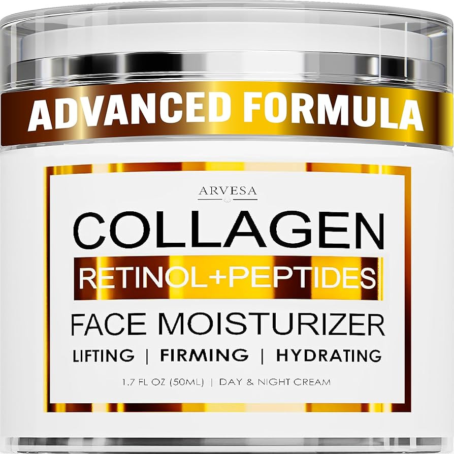 Collagen Cream - Anti Aging Face Moisturizer - Wrinkle Cream for Women and Men with Retinol, Pept... | Amazon (US)