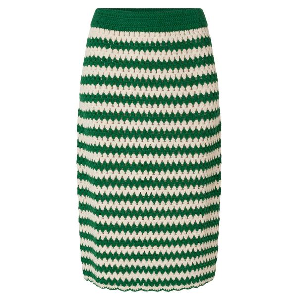 Ciel Skirt, Crème Green Crochet | The Avenue