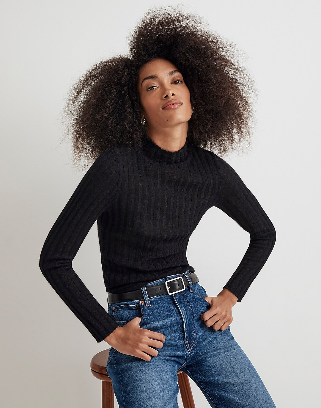 Alpaca-Blend Mockneck Sweater | Madewell
