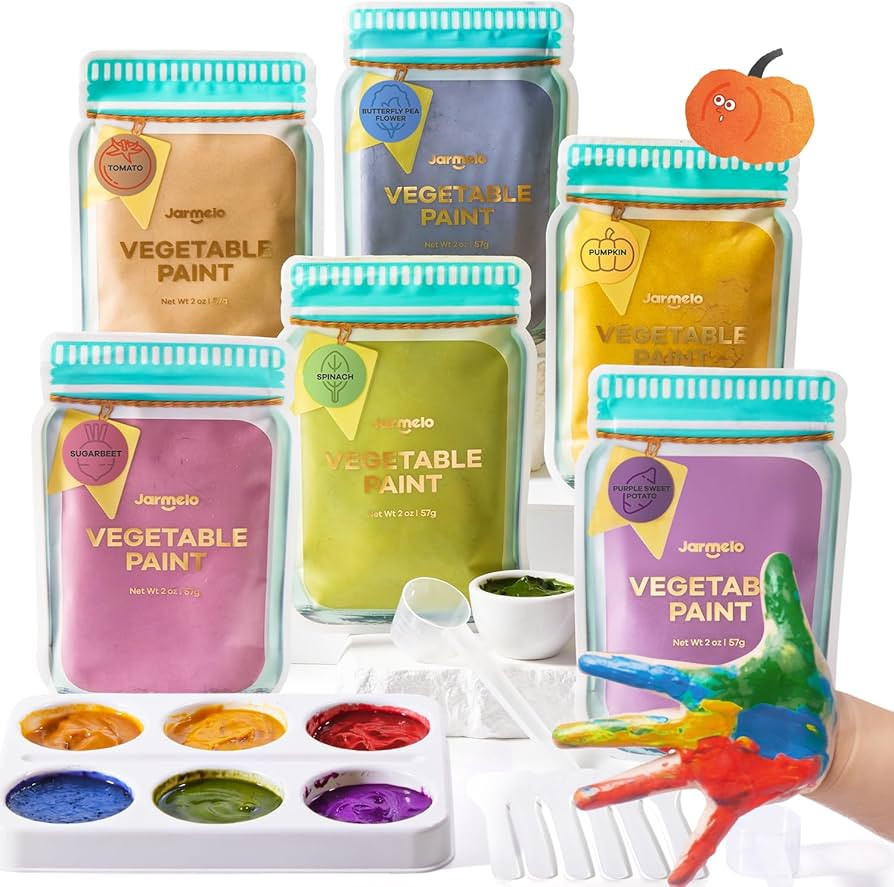 Jar Melo Washable Finger Paints Powder for Toddlers, Safe Paints for Baby's Hand and Feet, Non-To... | Amazon (US)