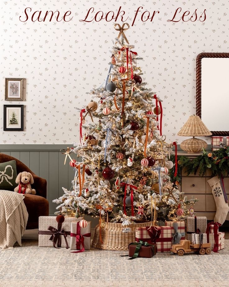 This McGee and Co. tree is absolutely gorgeous but, if you purchase everything to decorate this tree it costs well over $1,000. Unfortunately that isn’t in everyone’s budget. I’ve found nearly identical items for around $400. You can have the same look for less!

#LTKHome #LTKSeasonal