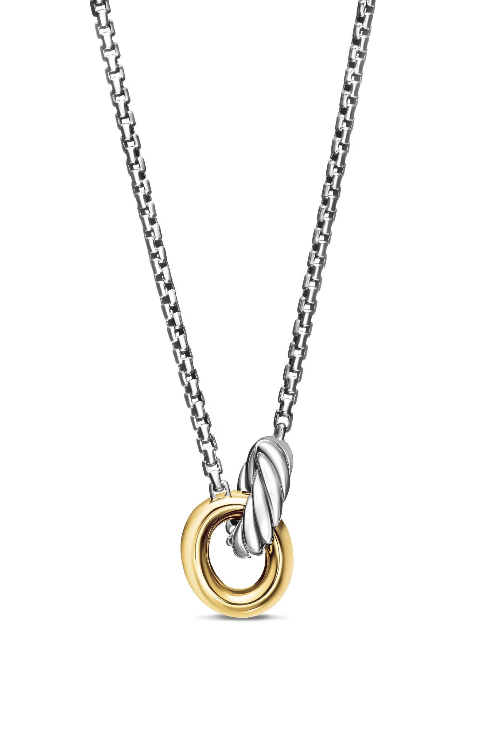 Petite Cable Linked Hoop Necklace | Nordstrom
