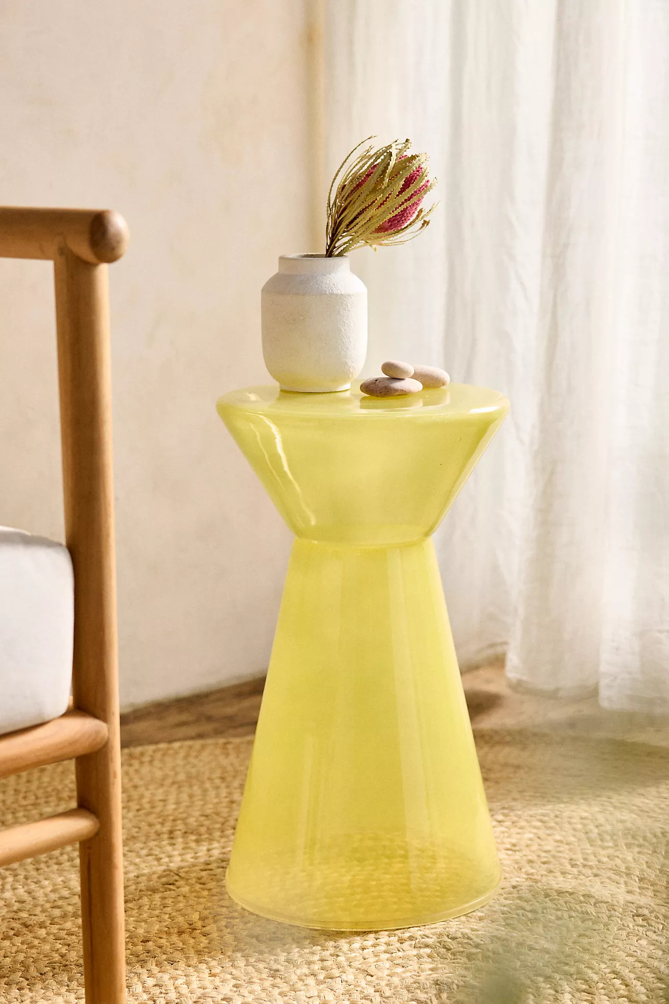 Colorful Glass Side Table, Narrow | Anthropologie (US)