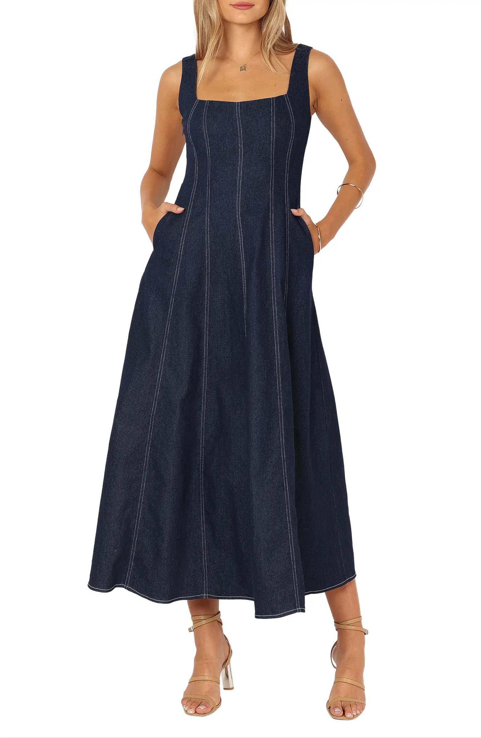 Callum Sleeveless Denim Maxi Dress | Nordstrom