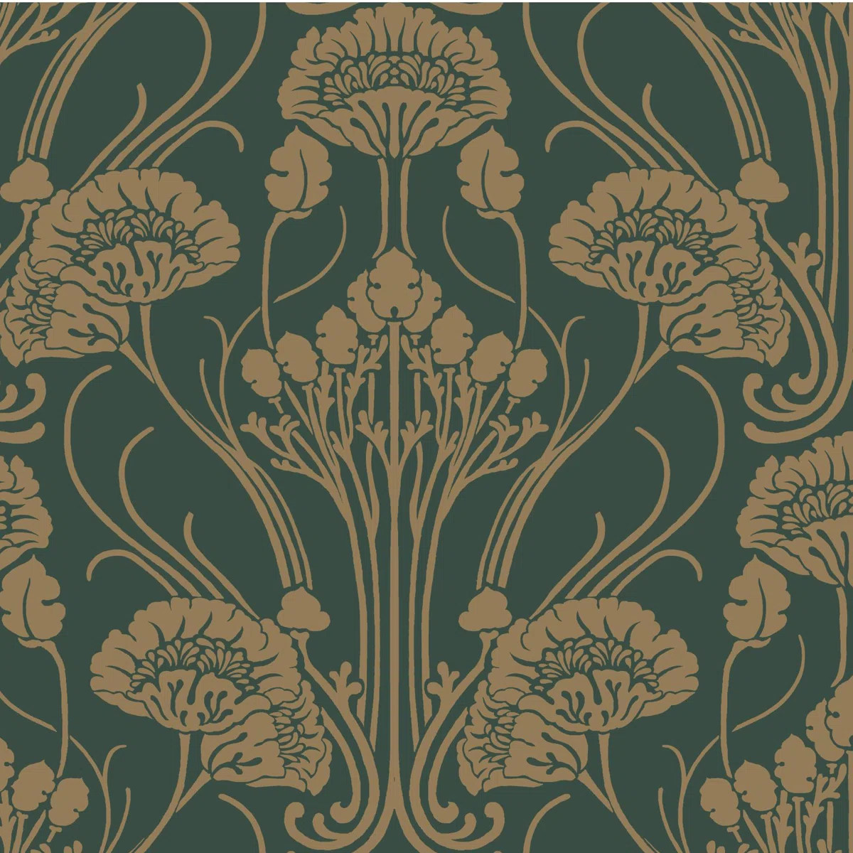 Antonina Vella Deco Damask 27' L x 27" W Wallpaper Double Roll | Wayfair North America