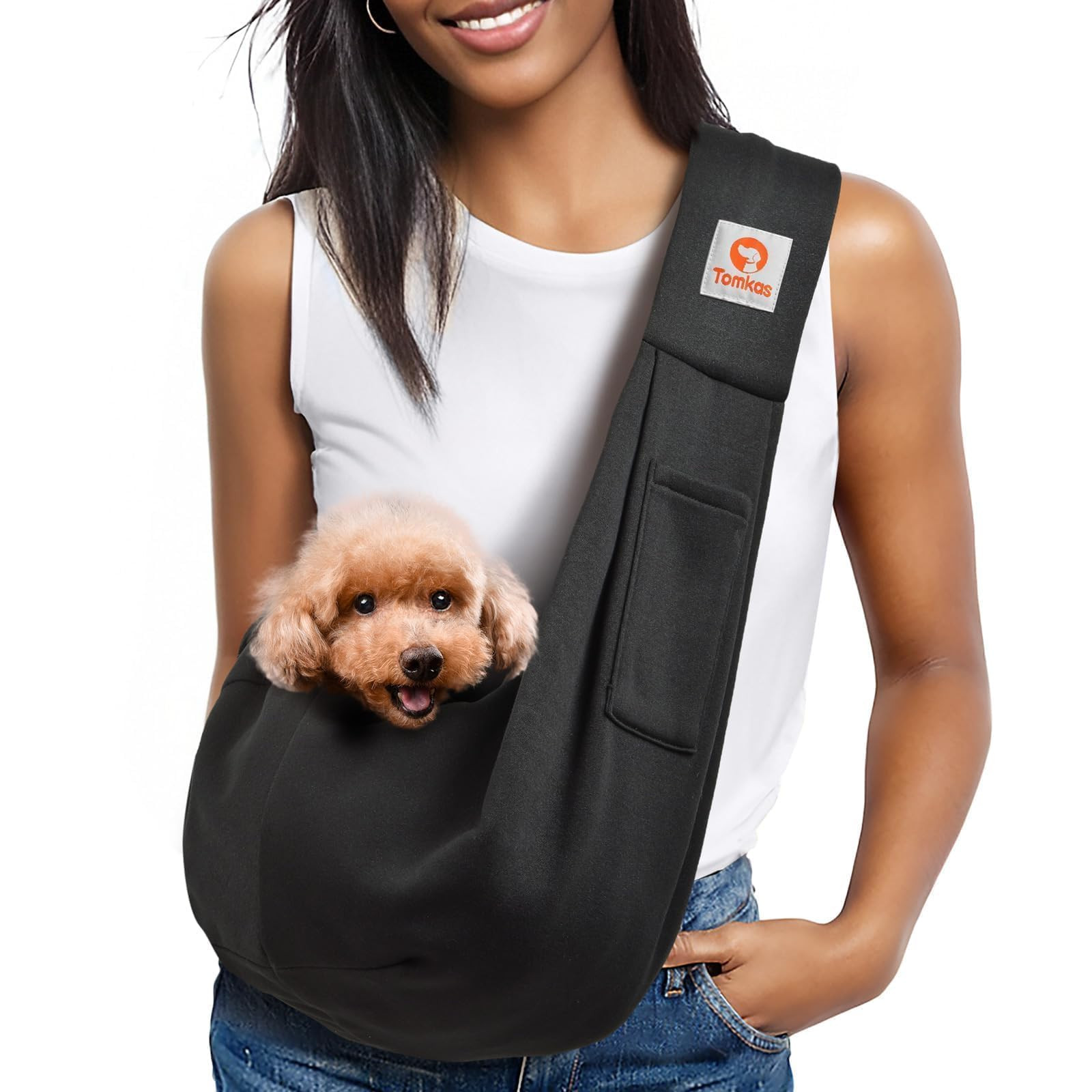 Tomkas Small Dog Sling Carrier - Classic Pocket & Classic Strap - Wrap Carrier - for 3-10 lbs Pet... | Amazon (US)