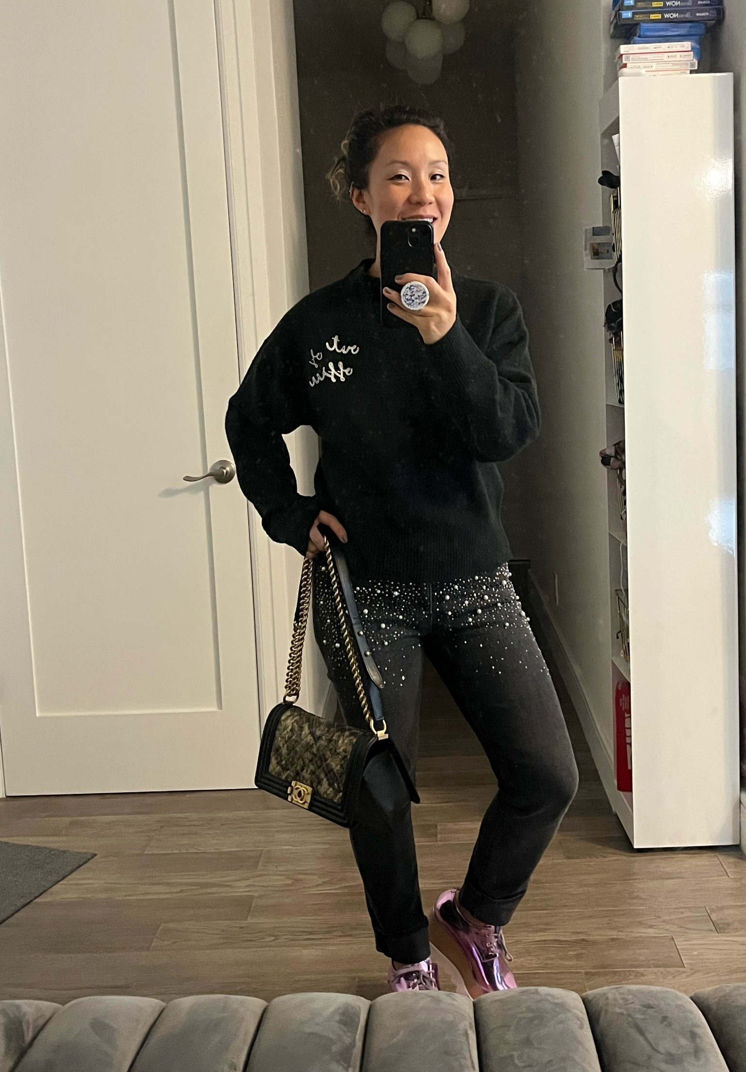 The holidays are here! Almost. Out of office. Sweater weather. Target style. All black everything. Sweater weather. Jeans are on sale!

#LTKunder100 #LTKshoecrush #LTKunder50