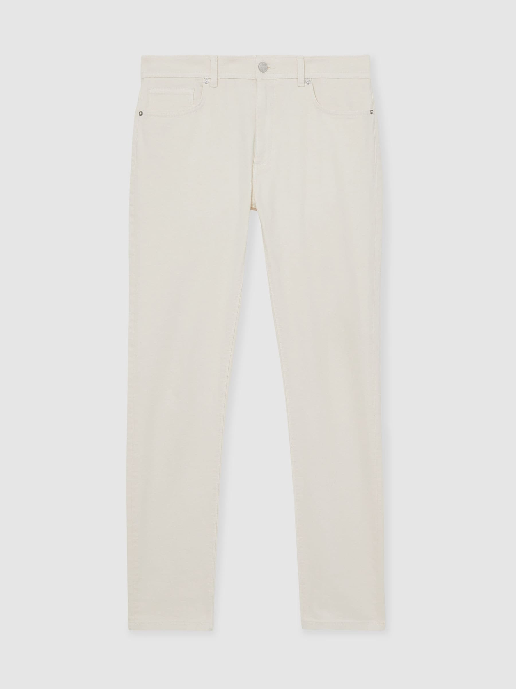 Reiss Reiss White Picton Washed-Denim Slim-Fit Jeans | Next EU