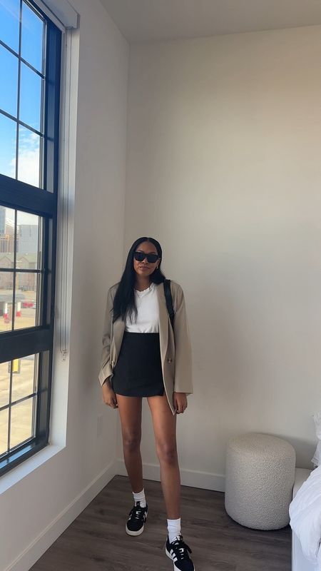 1 Blazer, 4 Ways: ways to wear a blazer, blazer outfit, office outfits, casual outfit, everyday style, easy fashion, minimal outfit, minimal style, neutral style, sambas, ootd, simple style, spring outfit, transitional outfit 

#LTKshoecrush