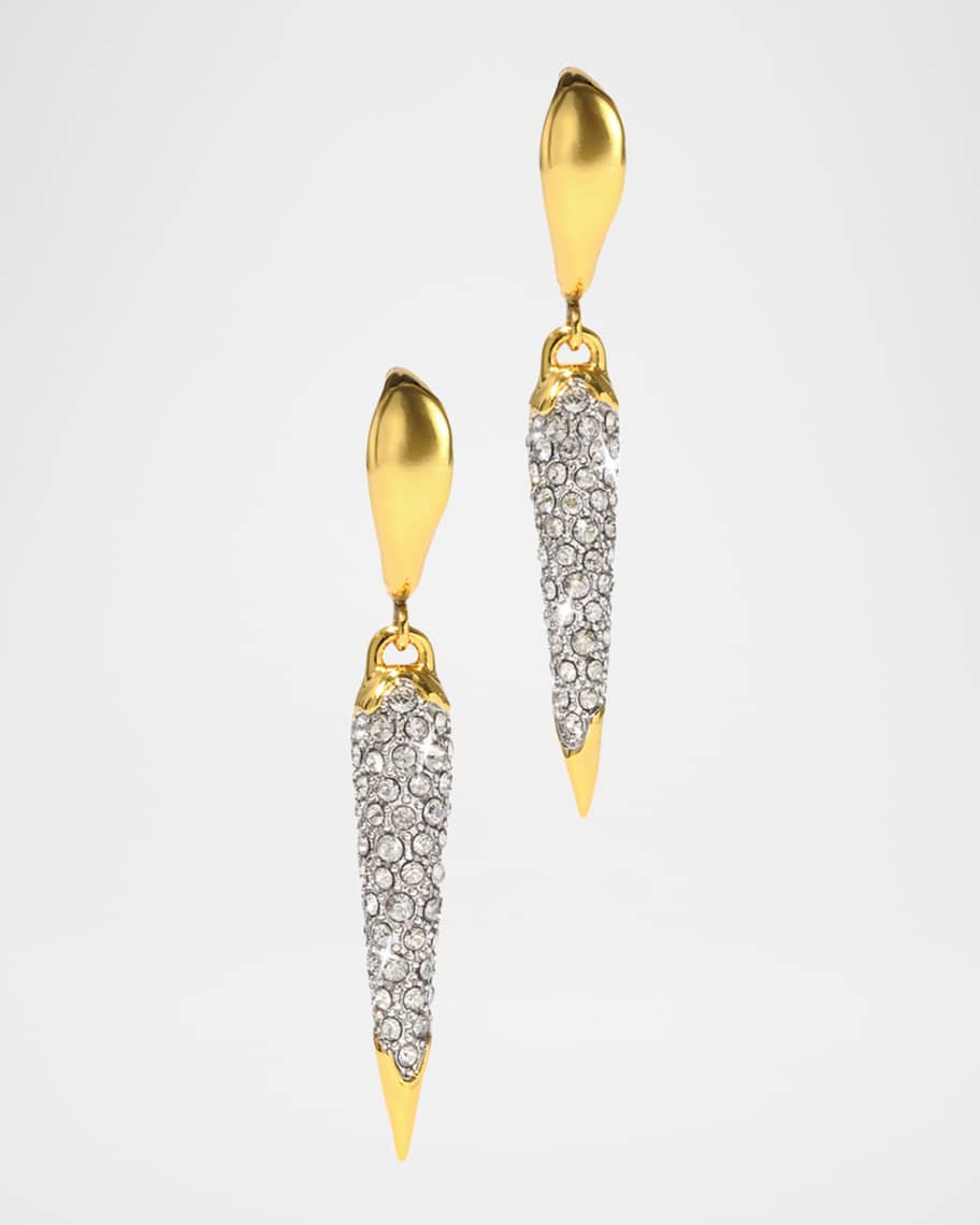 Solanales Gold-Plated Crystal Spear Earrings | Neiman Marcus