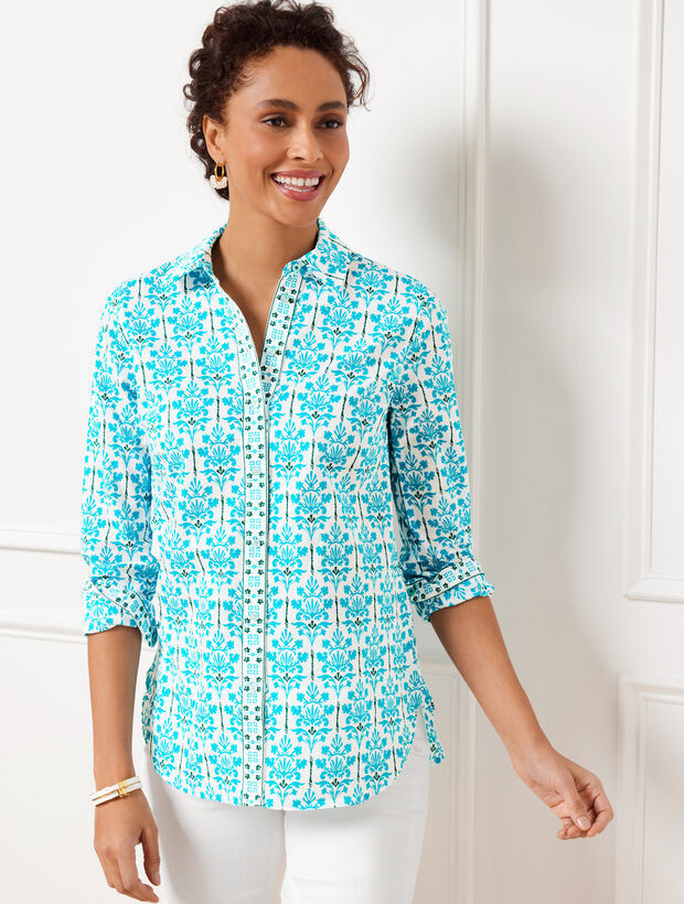 Modern Classic Shirt - Damask Bouquet | Talbots