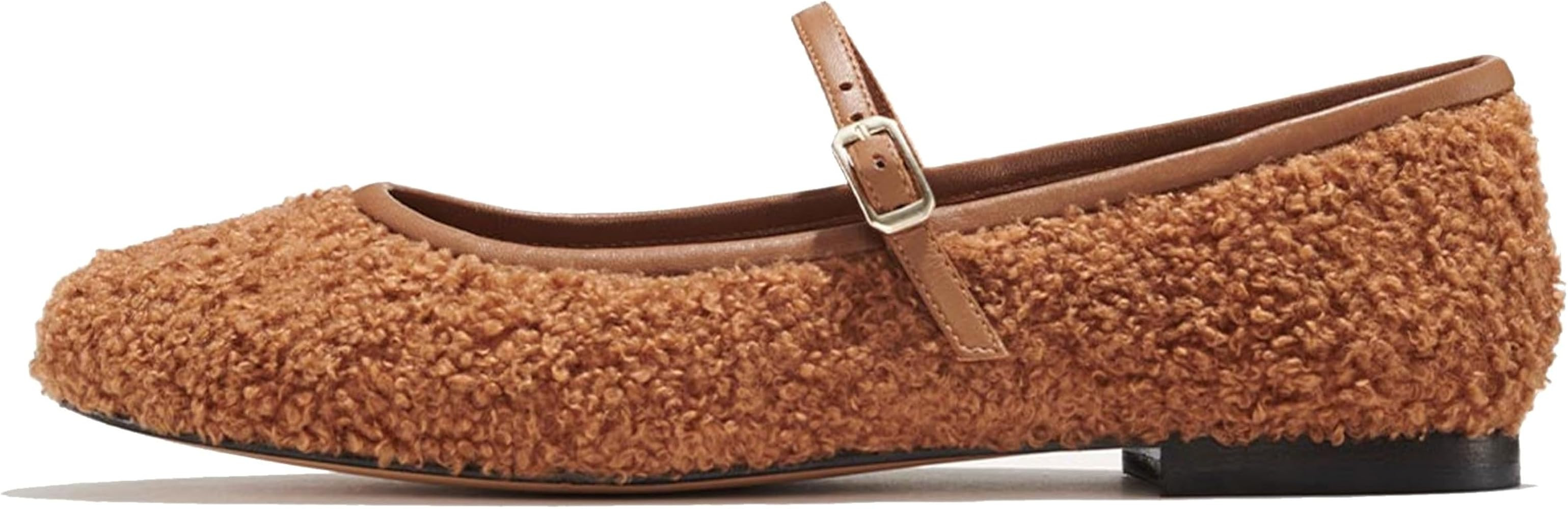 Ballet Flats Shoes for Women with Round Toe Comfortable Mary Jane Style Cute Strap Design Casual ... | Amazon (US)