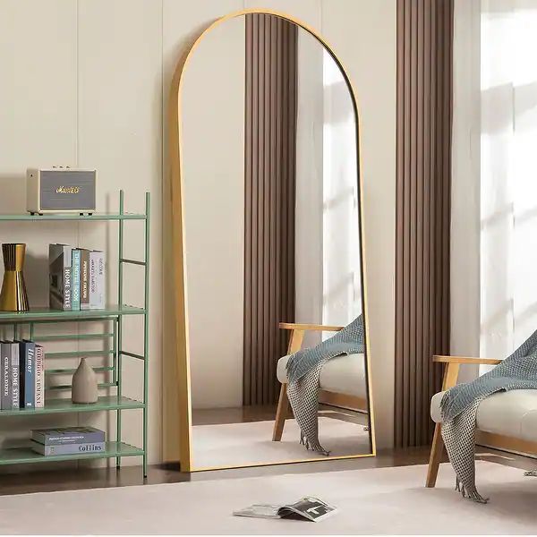 Arched Full Length Floor Wall Mirror Standing Dressing Mirror - On Sale - Overstock - 36264577 | Bed Bath & Beyond