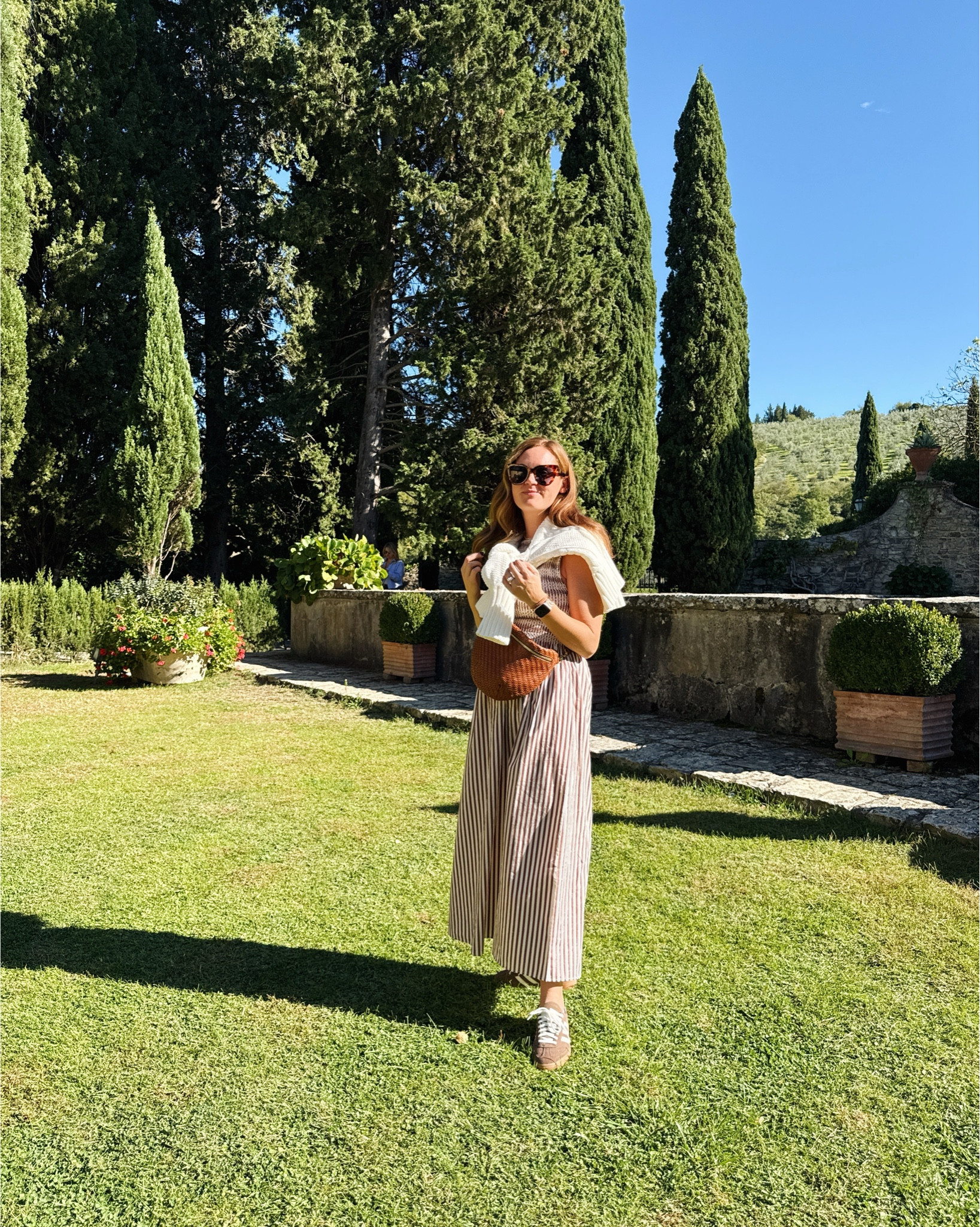 Dress size XS
Sweater size small
Shoes I’m between a 6.5/7 and went with a 6

#LTKOver40 #LTKSeasonal #LTKTravel