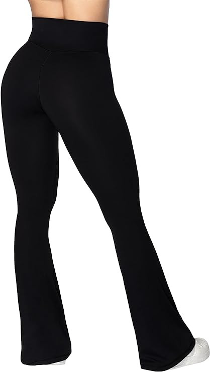 Sunzel Flare Leggings, Crossover Yoga Pants with Tummy Control, High-Waisted and Wide Leg | Amazon (US)