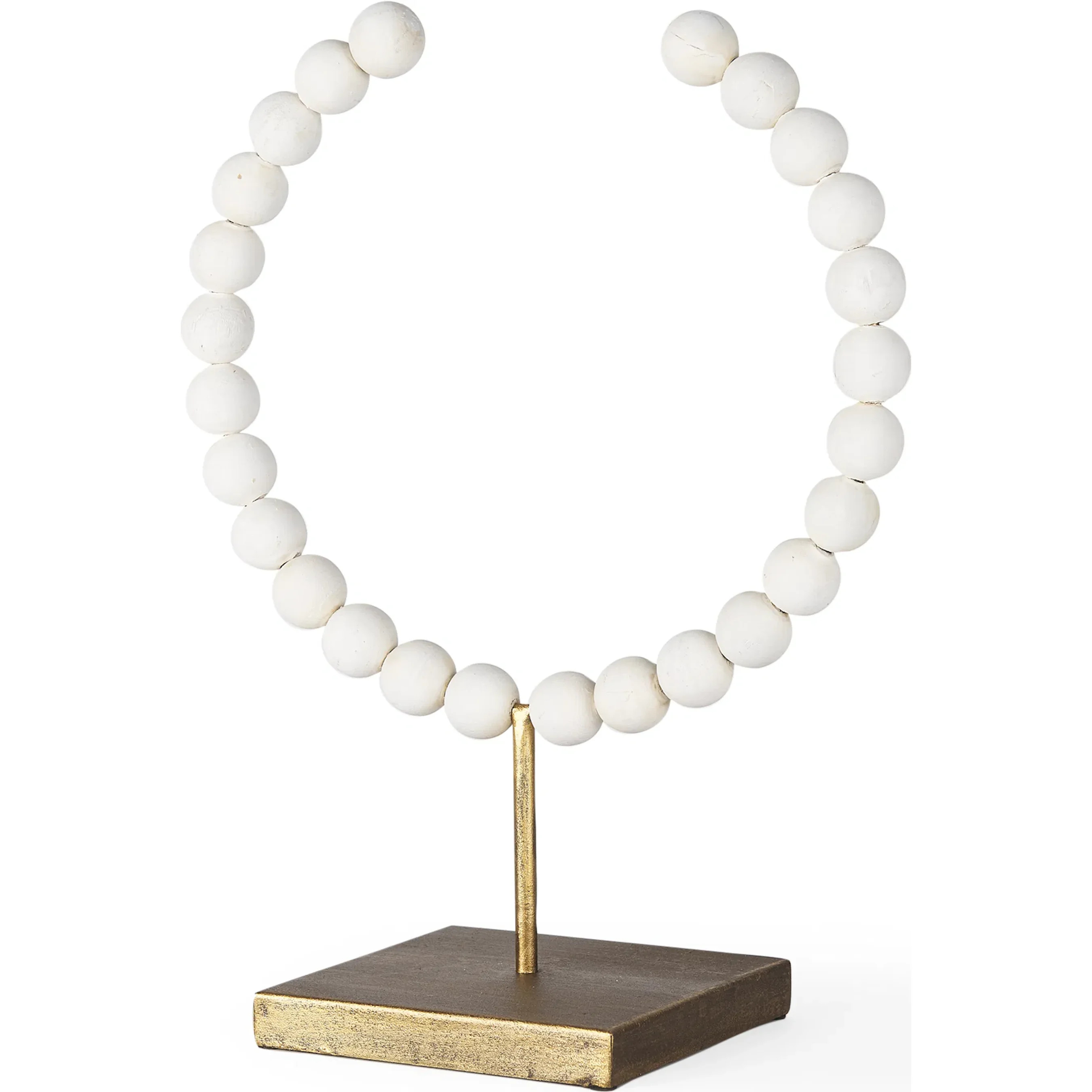 White Wooden Beads Decorative Object | Layla Grayce