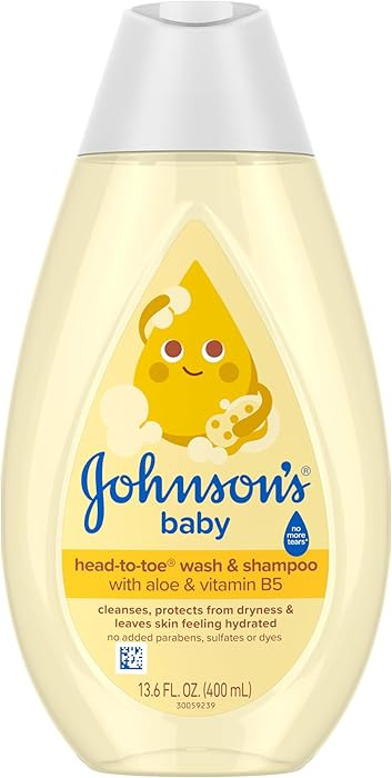 Johnson's Baby Head-To-Toe Baby Wash & Shampoo + Aloe & Vitamin B5, 2-in-1 Bath Wash Gently Clean... | Amazon (US)