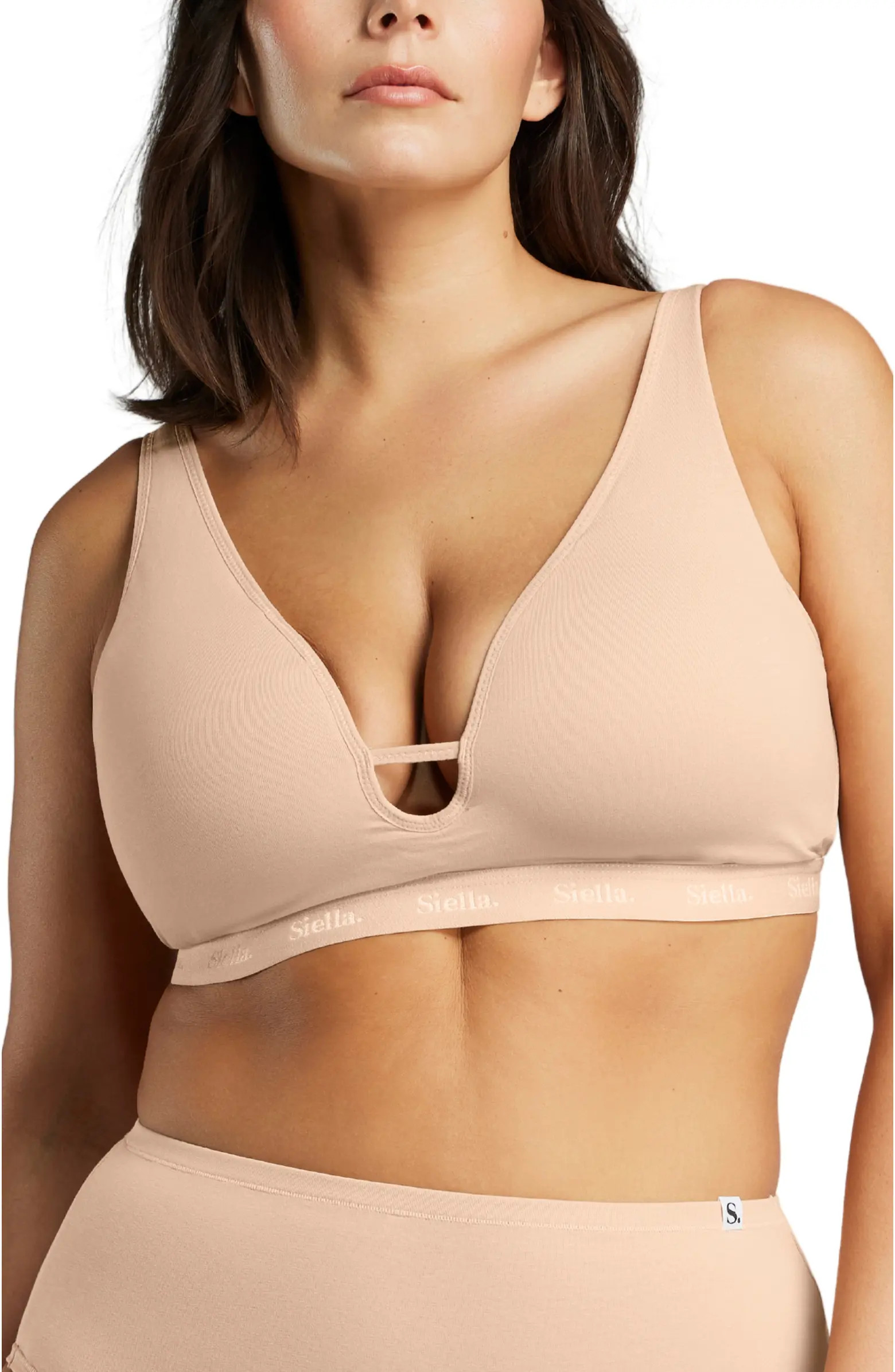 Organic Cotton Plunge Foam Bra | Nordstrom
